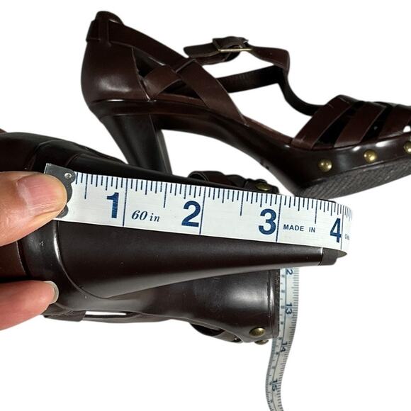 Vintage Stuart Weitzman Brown Leather Heels Women’s Size 8 Made in Spain NWOT - Picture 11 of 14